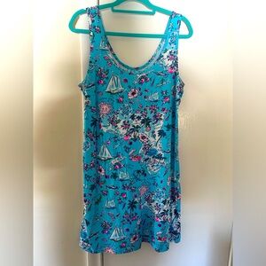 Lilly Pulitzer Newberri Tank Dress in Amalfi blue